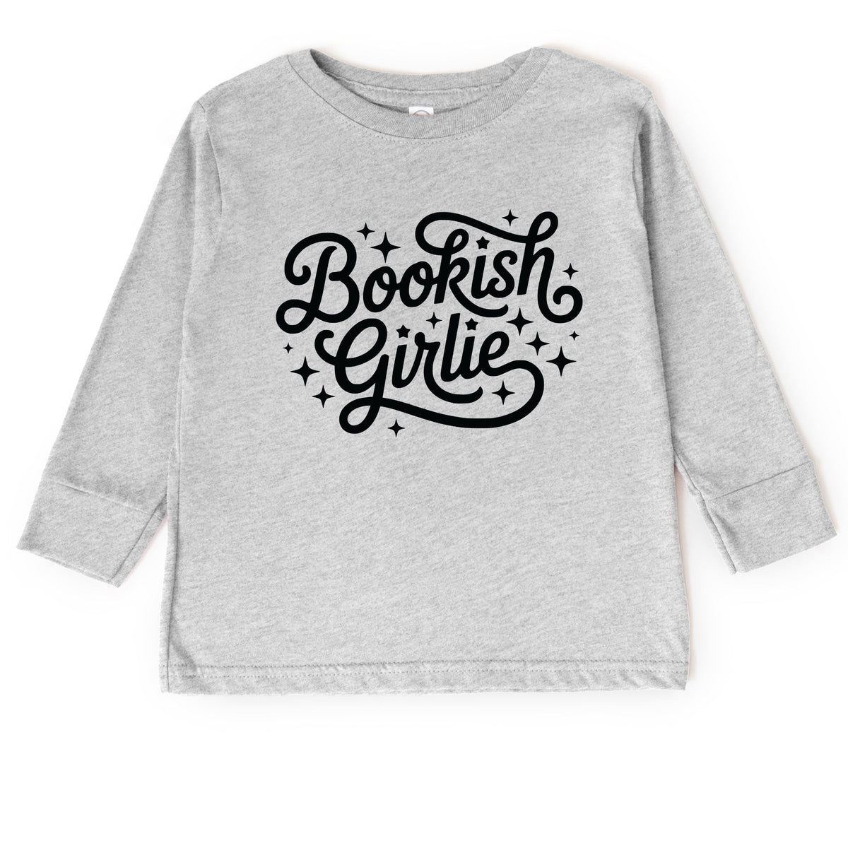 Bookish Girlie Cursive Stars - Toddler Long Sleeve Graphic Tee