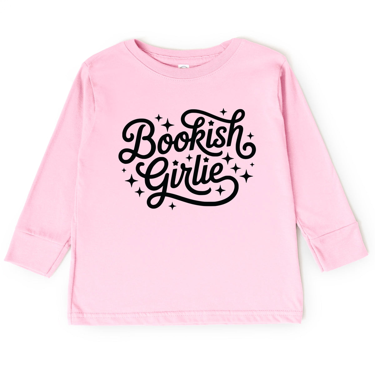 Bookish Girlie Cursive Stars - Toddler Long Sleeve Graphic Tee