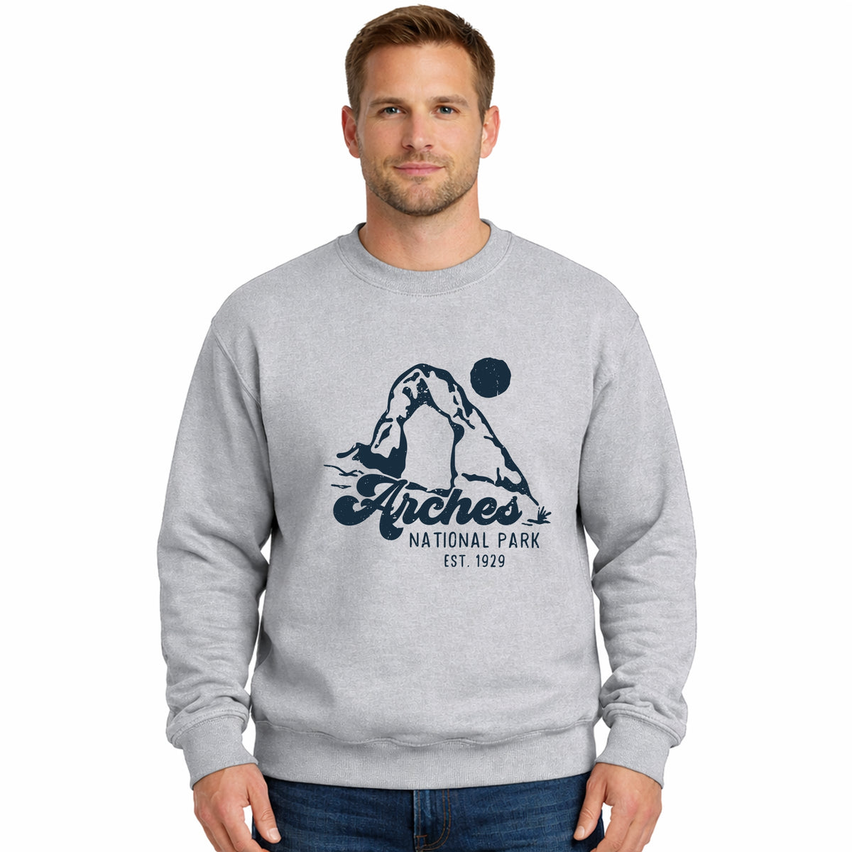 Vintage Arches National Park - Men's Graphic Sweatshirt