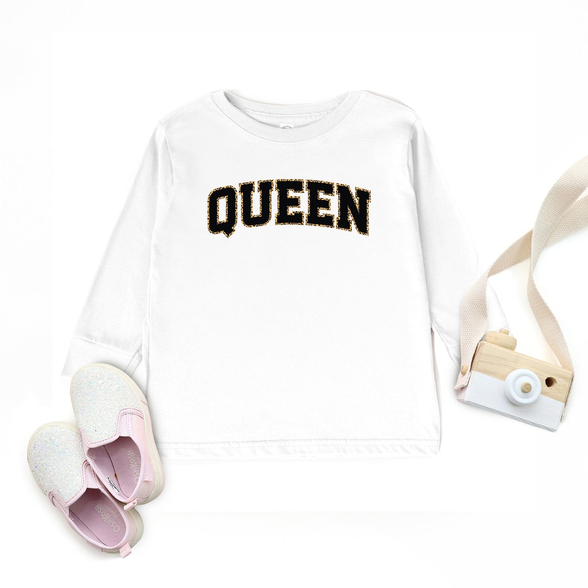 Queen Leopard Print - Toddler Long Sleeve Graphic Tee