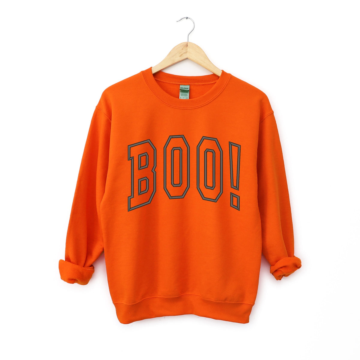 Embroidered Boo Arched - Women's Graphic Sweatshirt