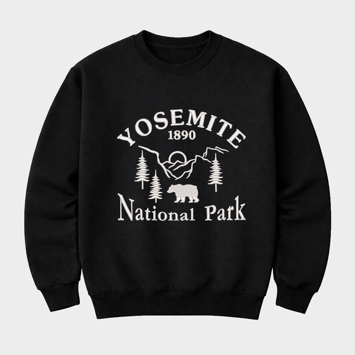 Embroidered Yosemite National Park - Men's Graphic Sweatshirt