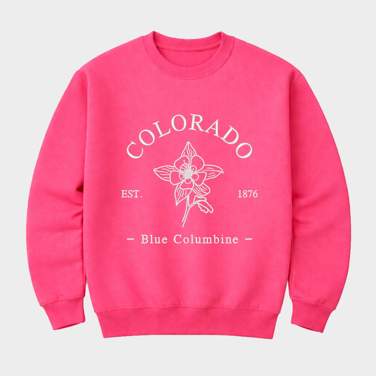 Embroidered Colorado Flower - Women's Graphic Sweatshirt