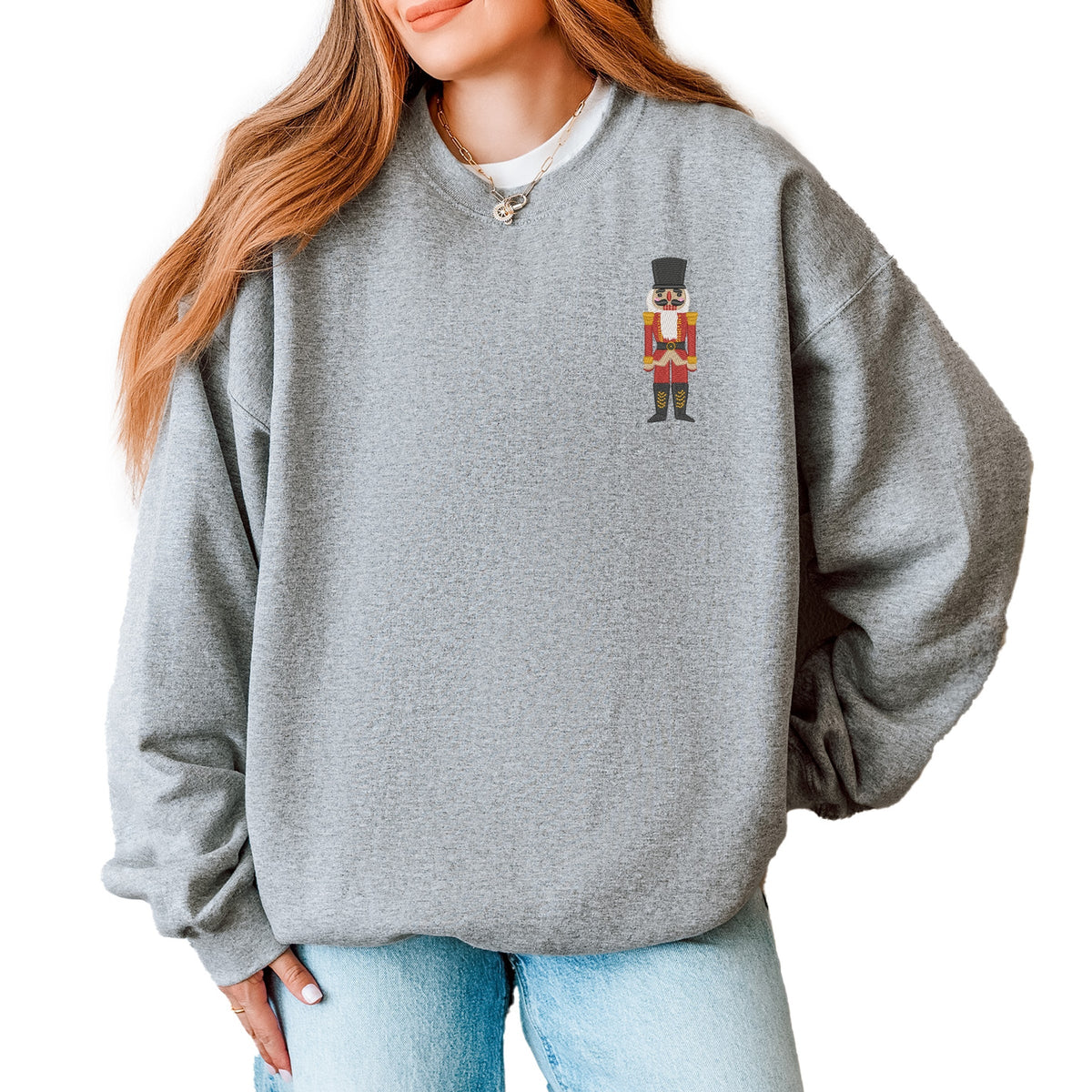 Embroidered Nutcracker - Women's Graphic Sweatshirt