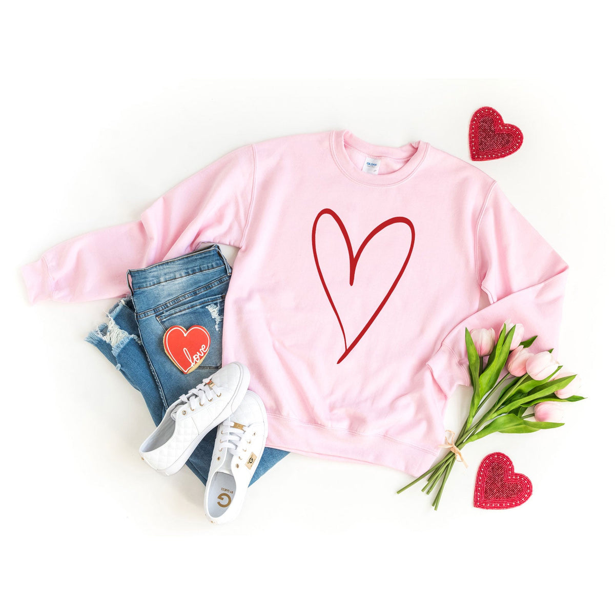 Hand Drawn Heart | Sweatshirt