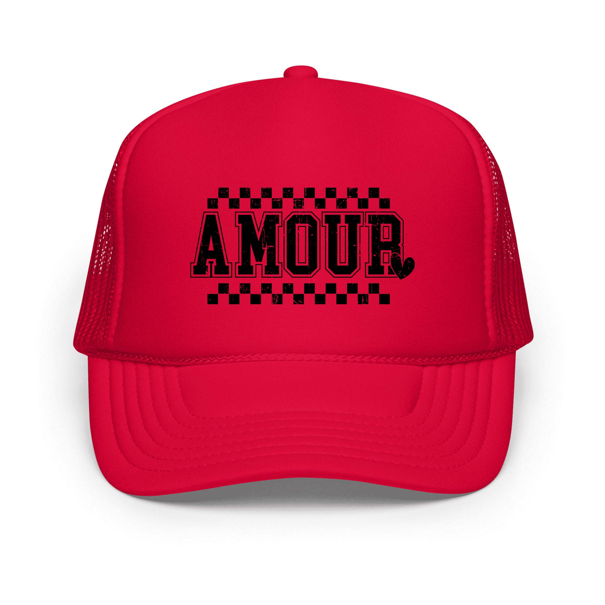 Amour Distressed Checkered | Foam Trucker Hat