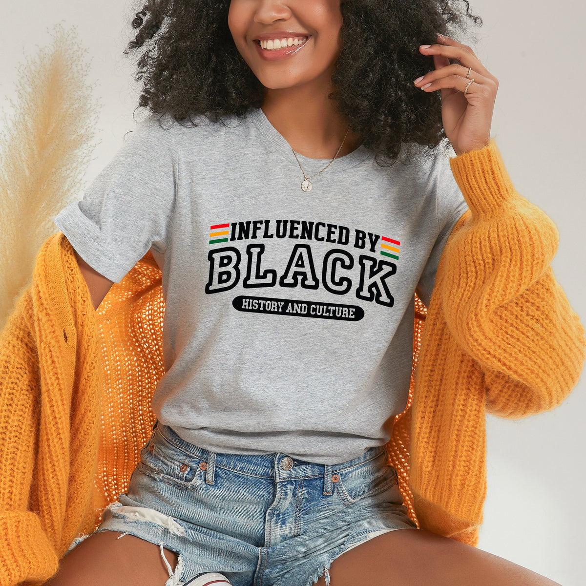 Influenced By Black History And Culture Black | Short Sleeve Graphic Tee