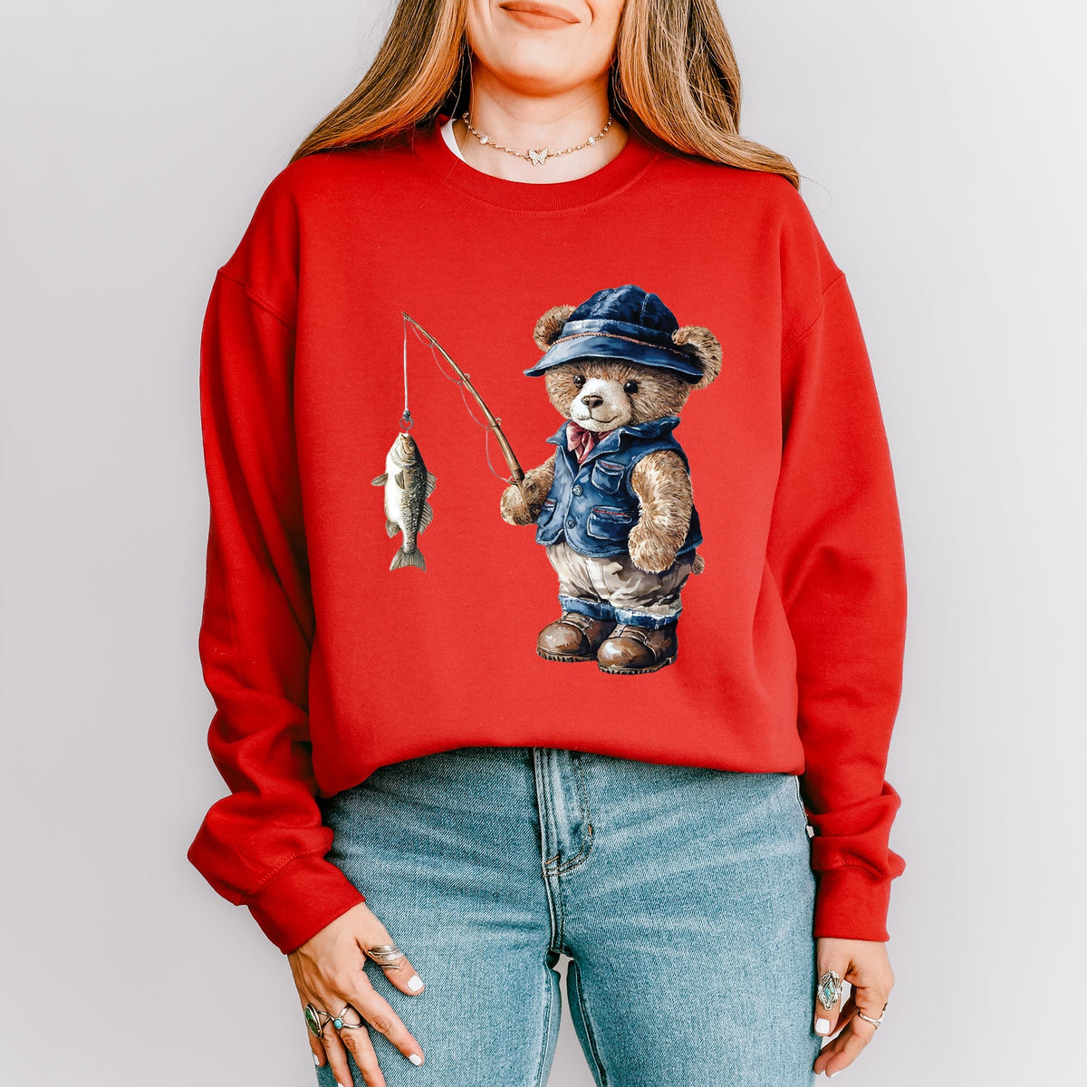 Teddy Bear Fisherman | Sweatshirt