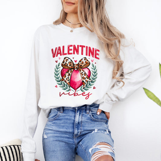 Coquette Valentine Vibes | Garment Dyed Long Sleeve