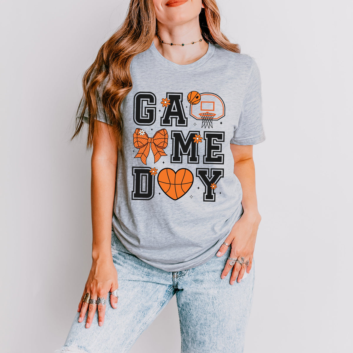 Basketball Game Day Coquette | Short Sleeve Graphic Tee