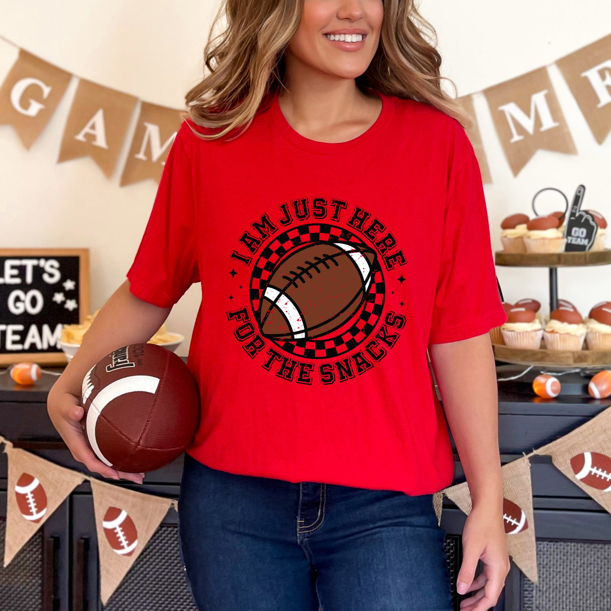I Am Just Here For The Snacks | Short Sleeve Graphic Tee