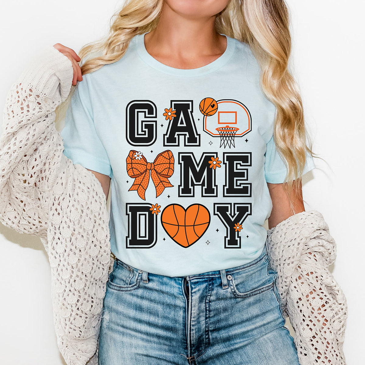 Basketball Game Day Coquette | Short Sleeve Graphic Tee