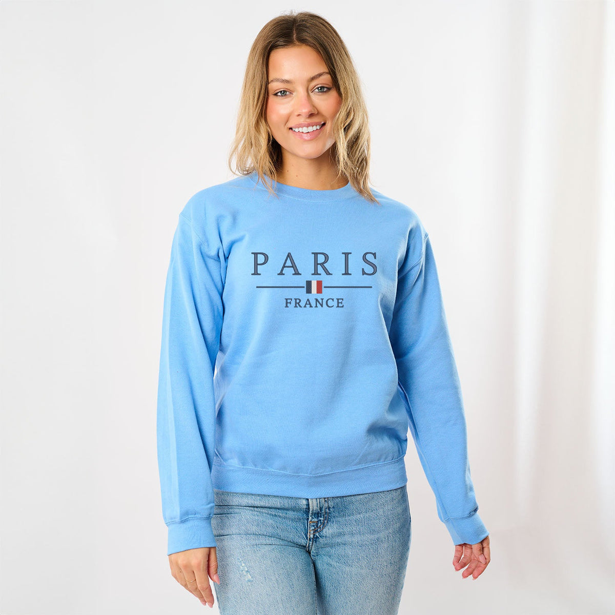 Embroidered Paris France Flag | Sweatshirt