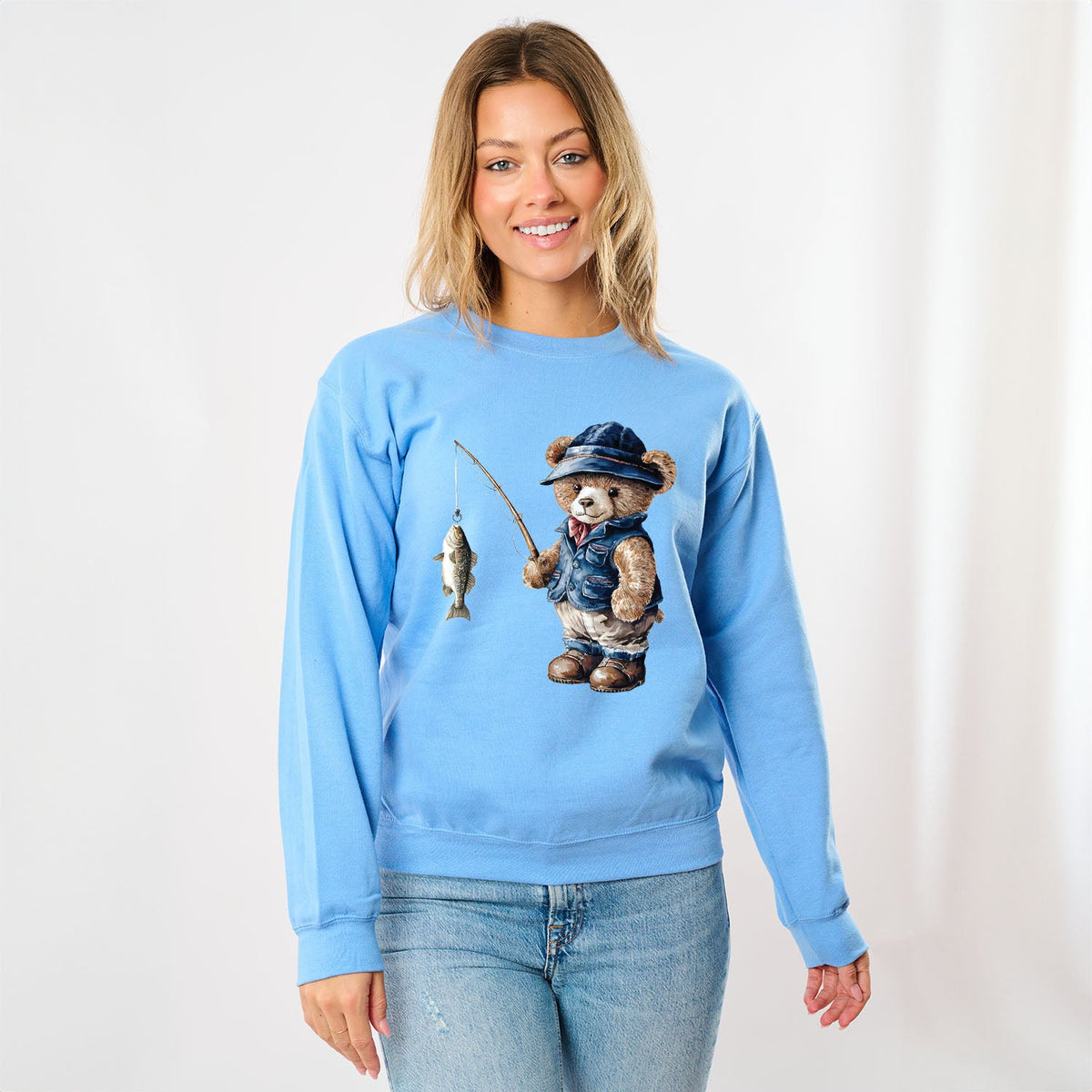 Teddy Bear Fisherman | Sweatshirt
