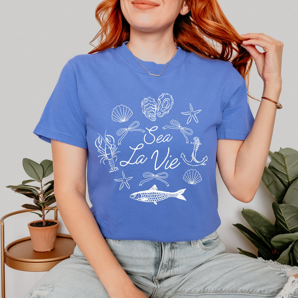 Sea La Vie Collage | Garment Dyed Tee
