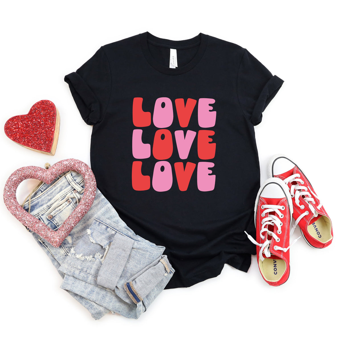 Love Stacked Bold | Short Sleeve Graphic Tee