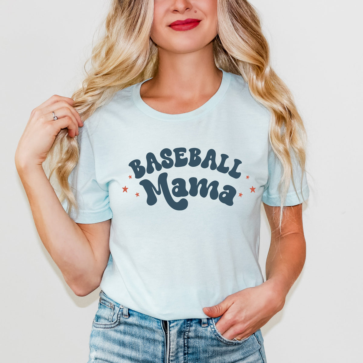 Baseball Mama Stars | Short Sleeve Graphic Tee