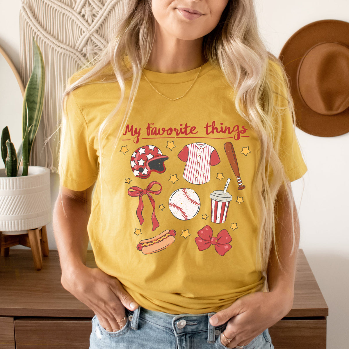 Coquette Baseball Favorite Things | Short Sleeve Graphic Tee