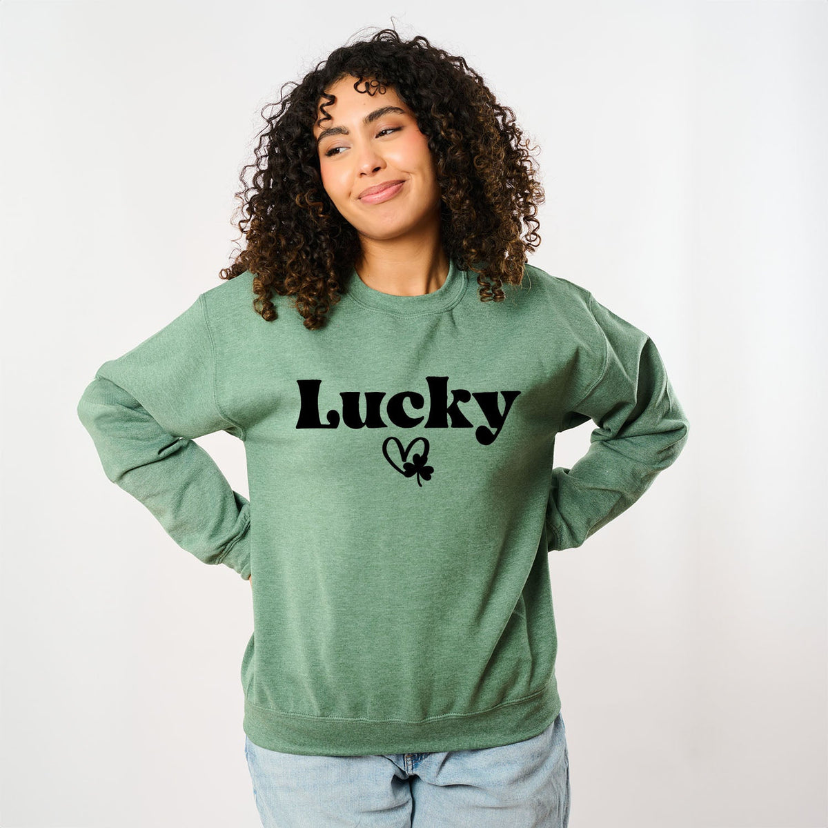Lucky With Heart And Clover | Sweatshirt