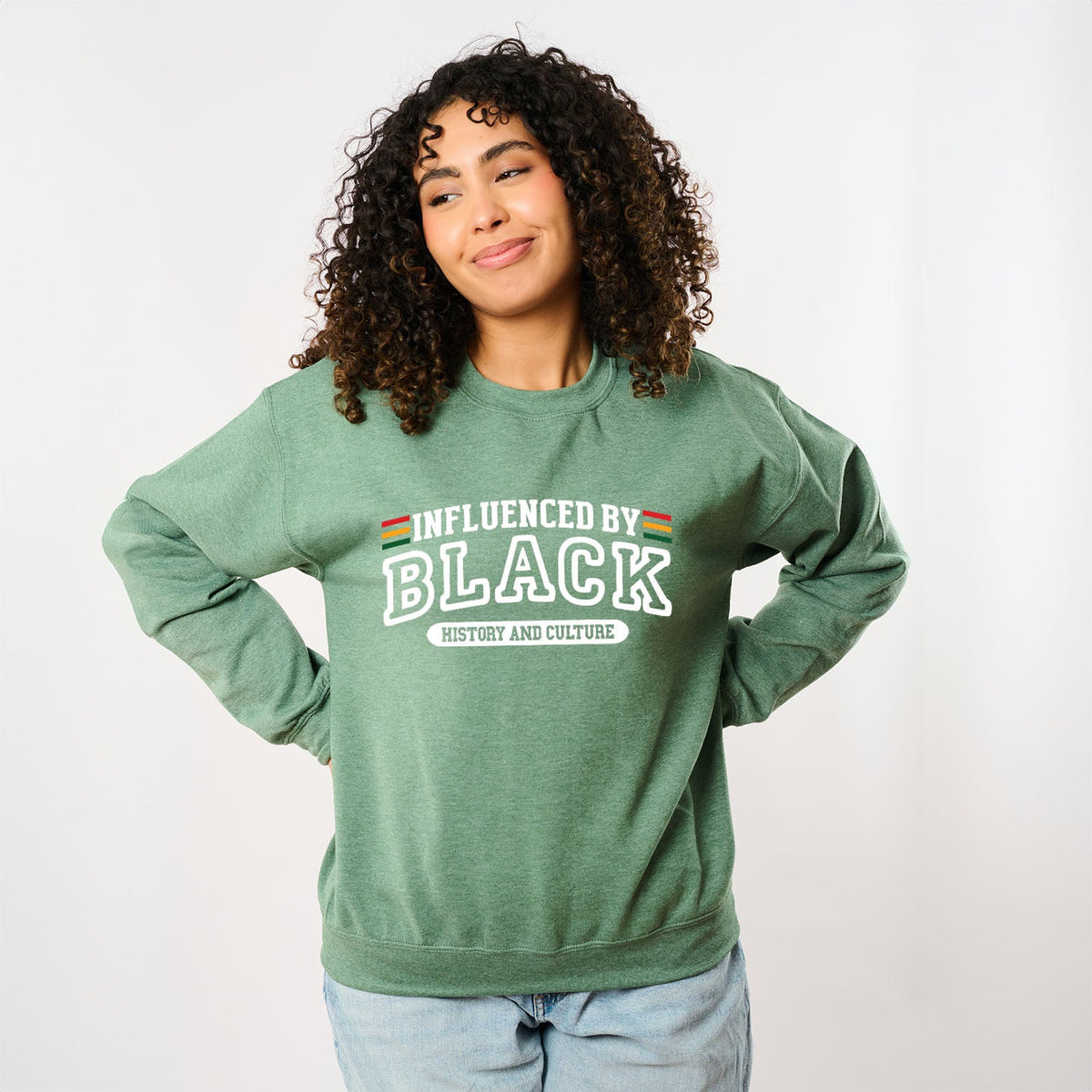 Influenced By Black History And Culture White | Sweatshirt