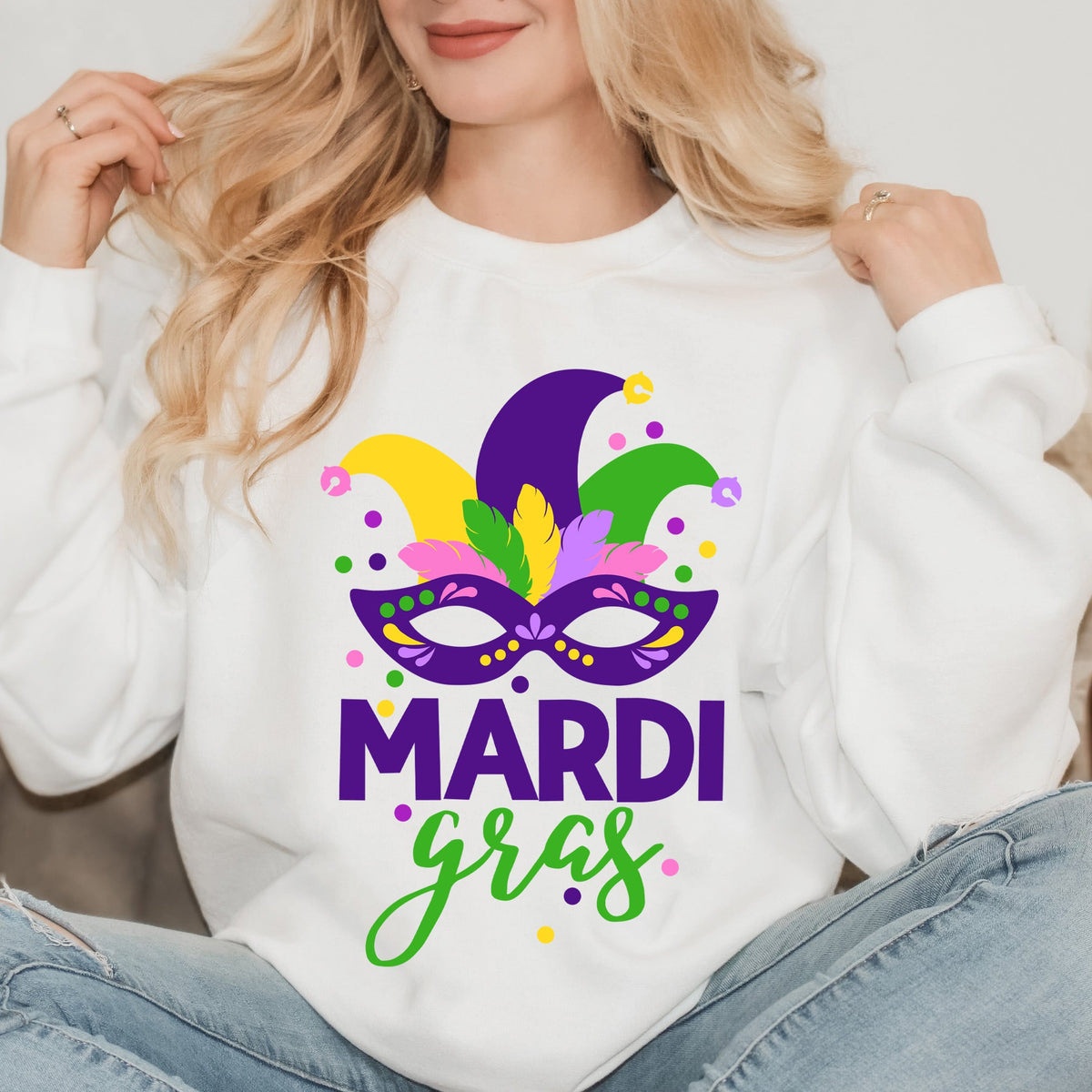 Mardi Gras Mask | Sweatshirt