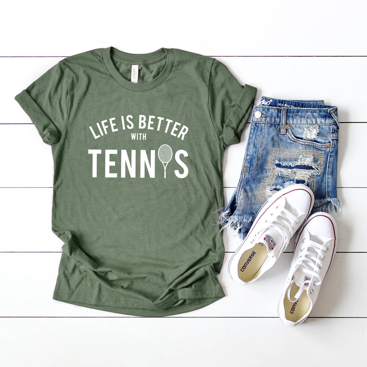 Life Is Better With Tennis | Short Sleeve Crewneck