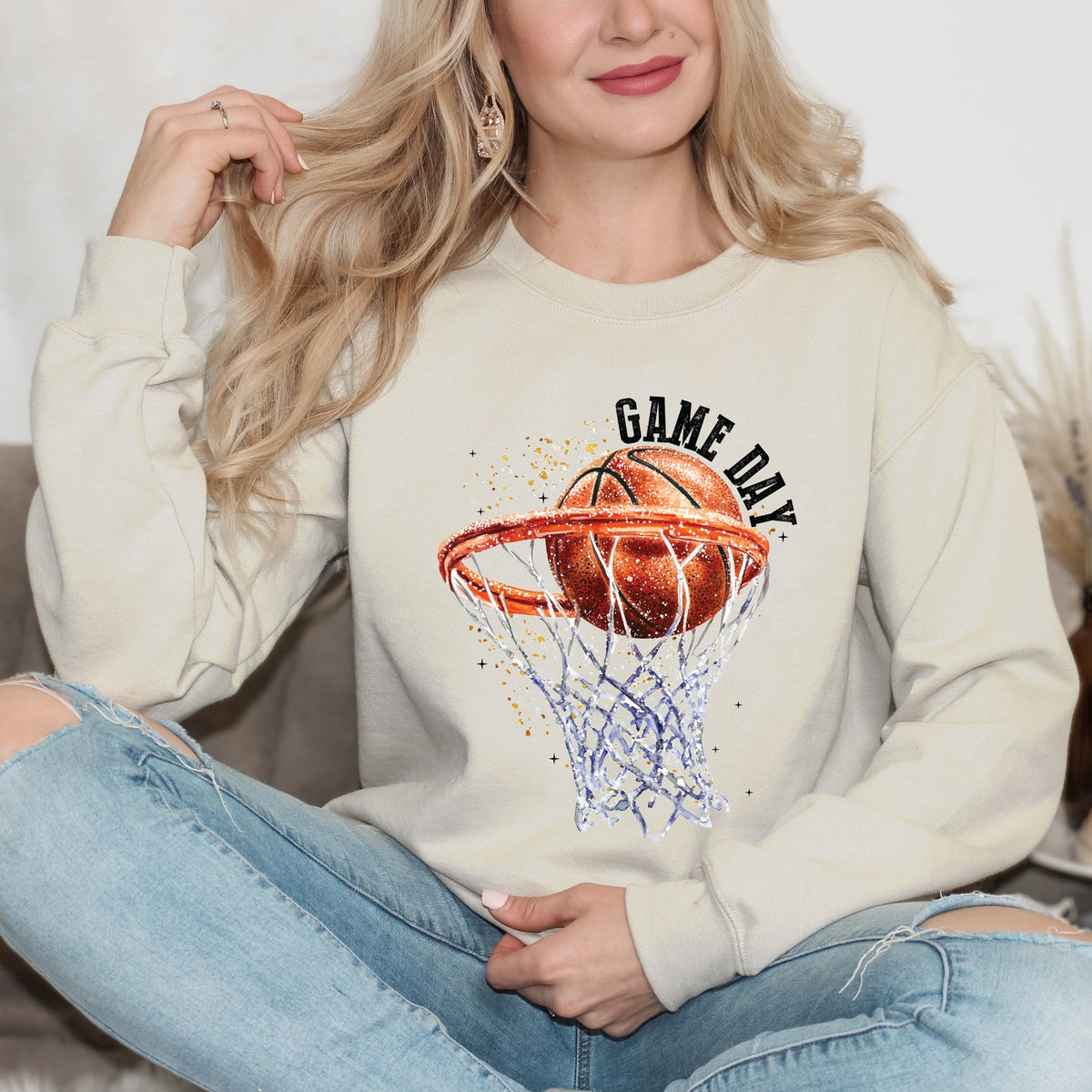 Basketball Game Day Hoop | Sweatshirt
