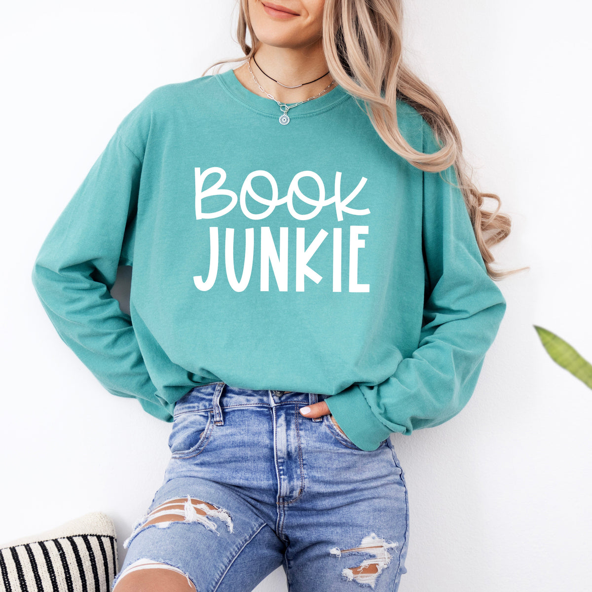 Book Junkie | Garment Dyed Long Sleeve
