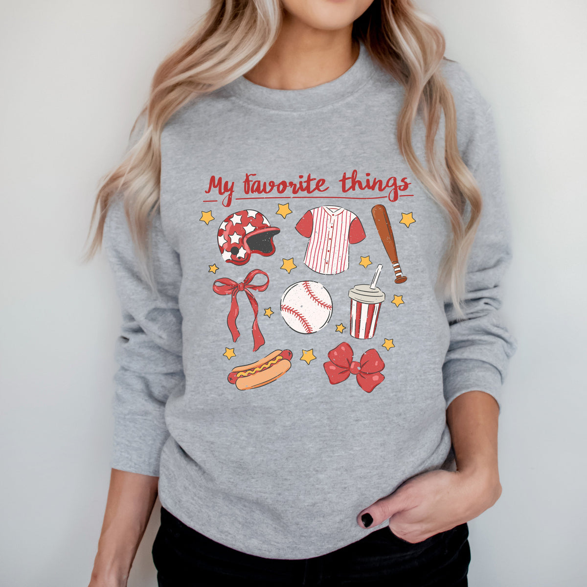 Coquette Baseball Favorite Things | Sweatshirt