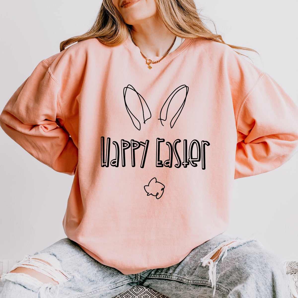 Happy Easter | Lightweight Garment Dyed Sweatshirt