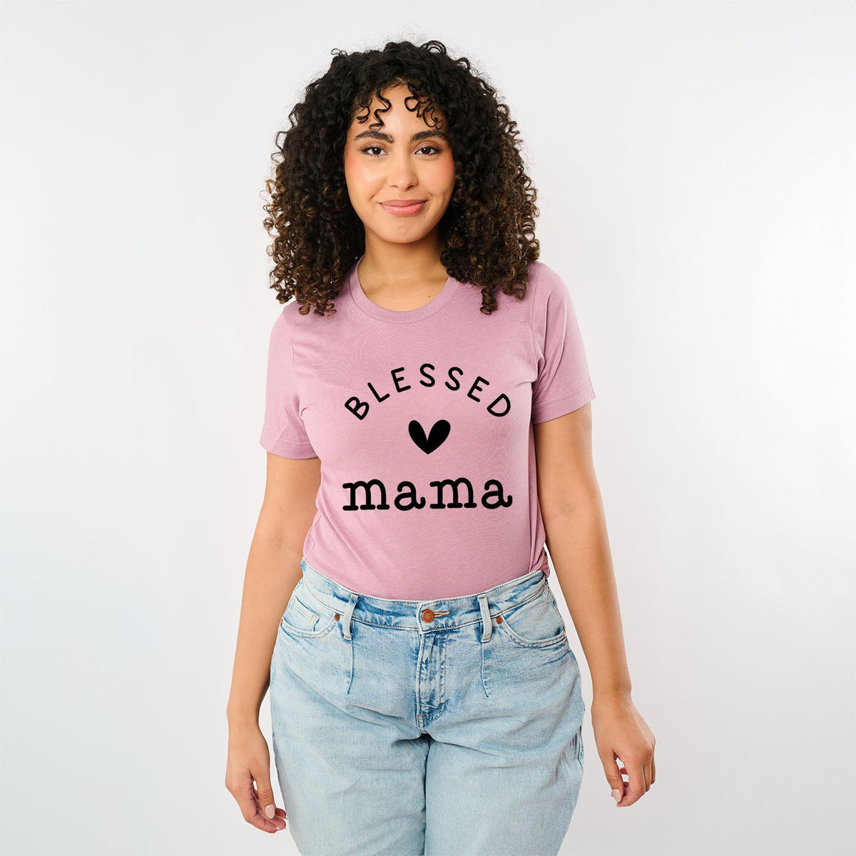 Blessed Mama Heart | Short Sleeve Graphic Tee