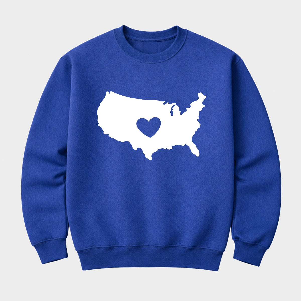 USA Heart Outline - Women's Graphic Sweatshirt