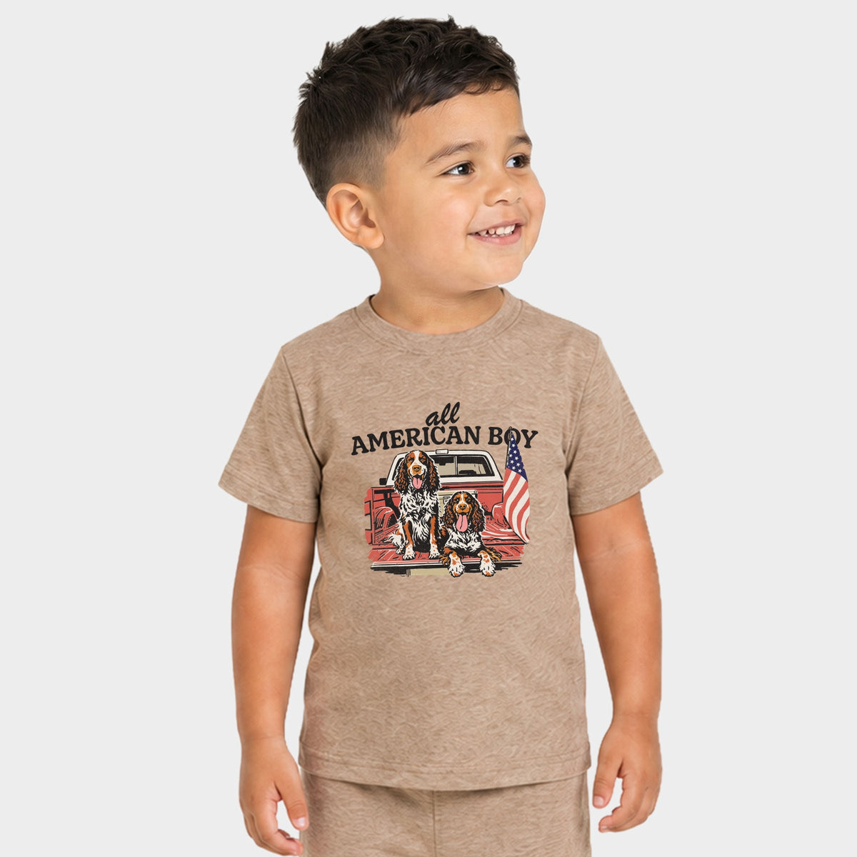All American Boy Dogs - Toddler Crew Shorts Set