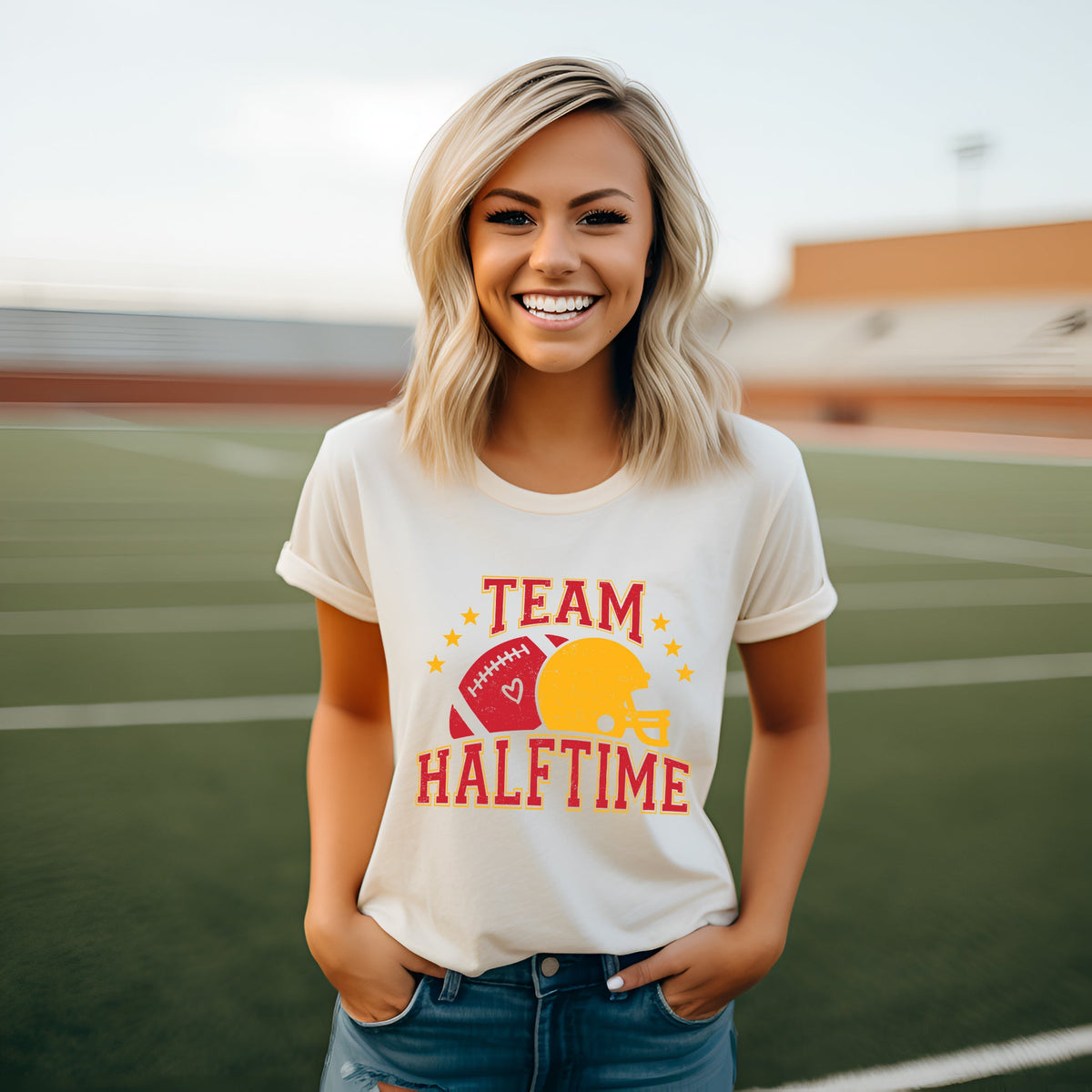 Team Halftime Distressed - Red | Short Sleeve Graphic Tee