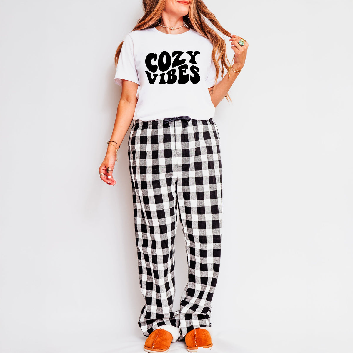 Cozy Vibes | Plaid Pajama Set