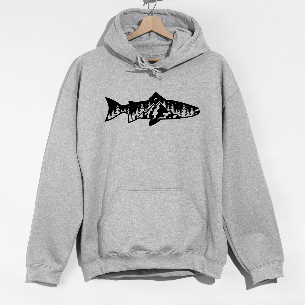 Fish and Trees - Men's Graphic Hoodie