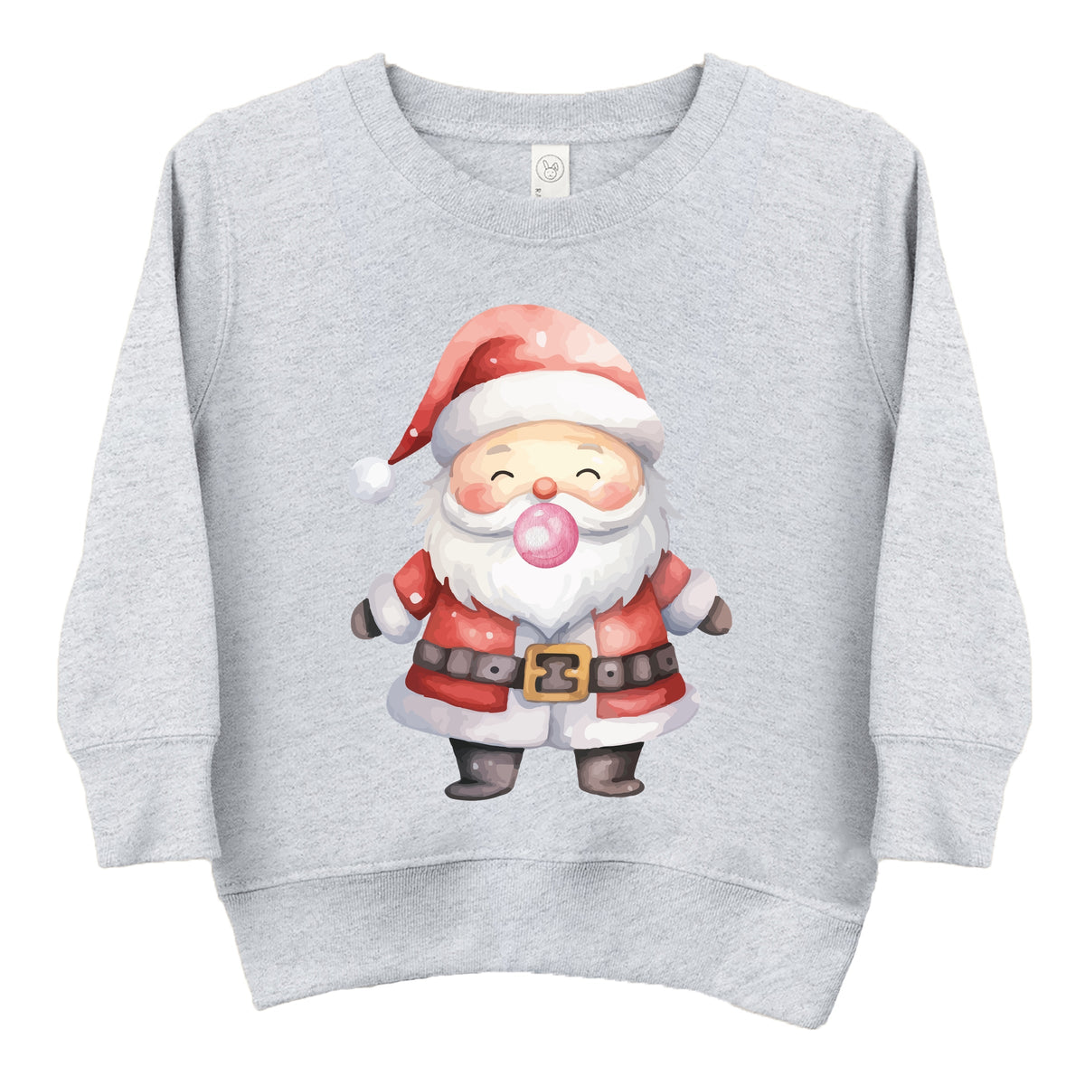 Watercolor Santa Bubblegum - Toddler Graphic Sweatshirt