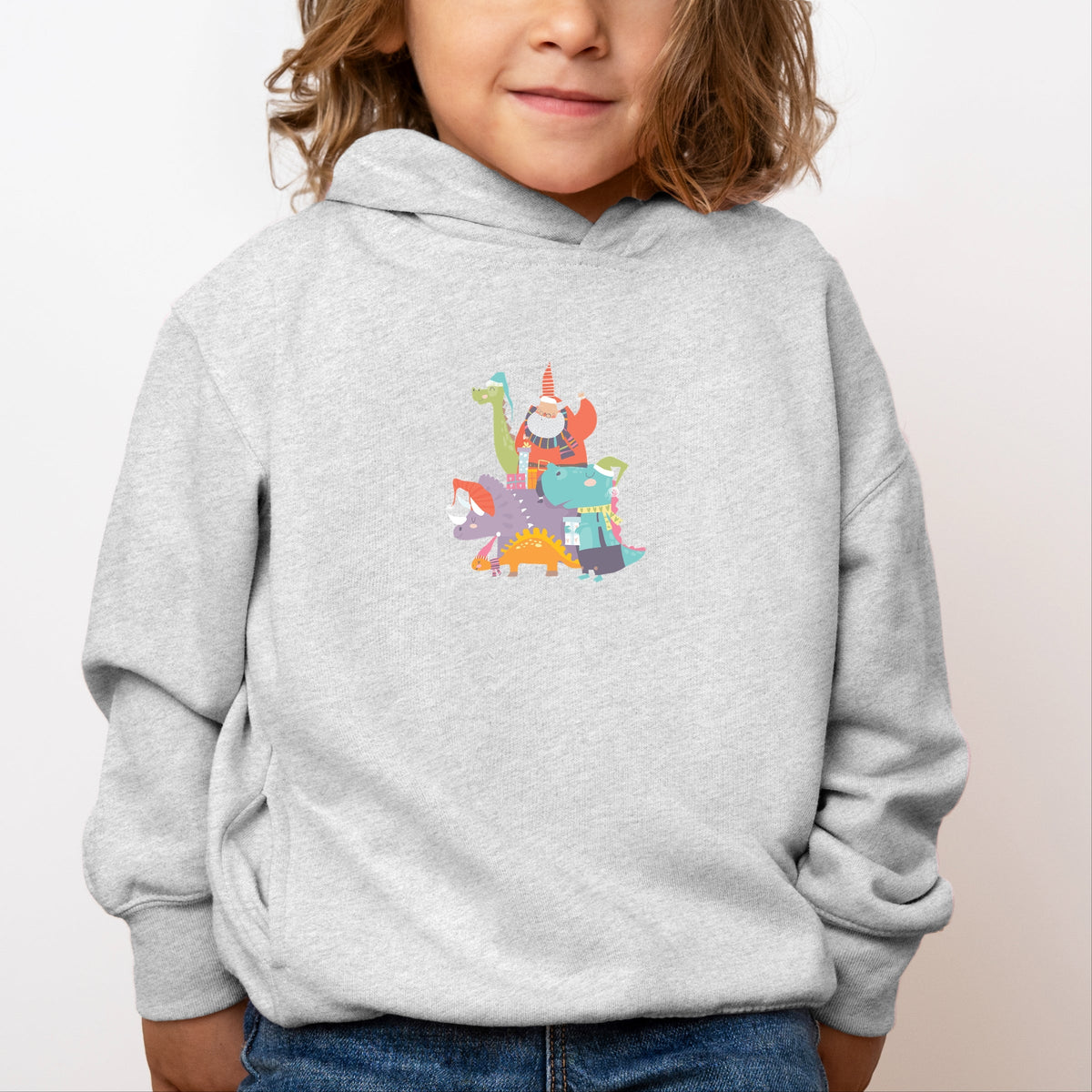 Santa and Dinosaurs - Toddler Hoodie