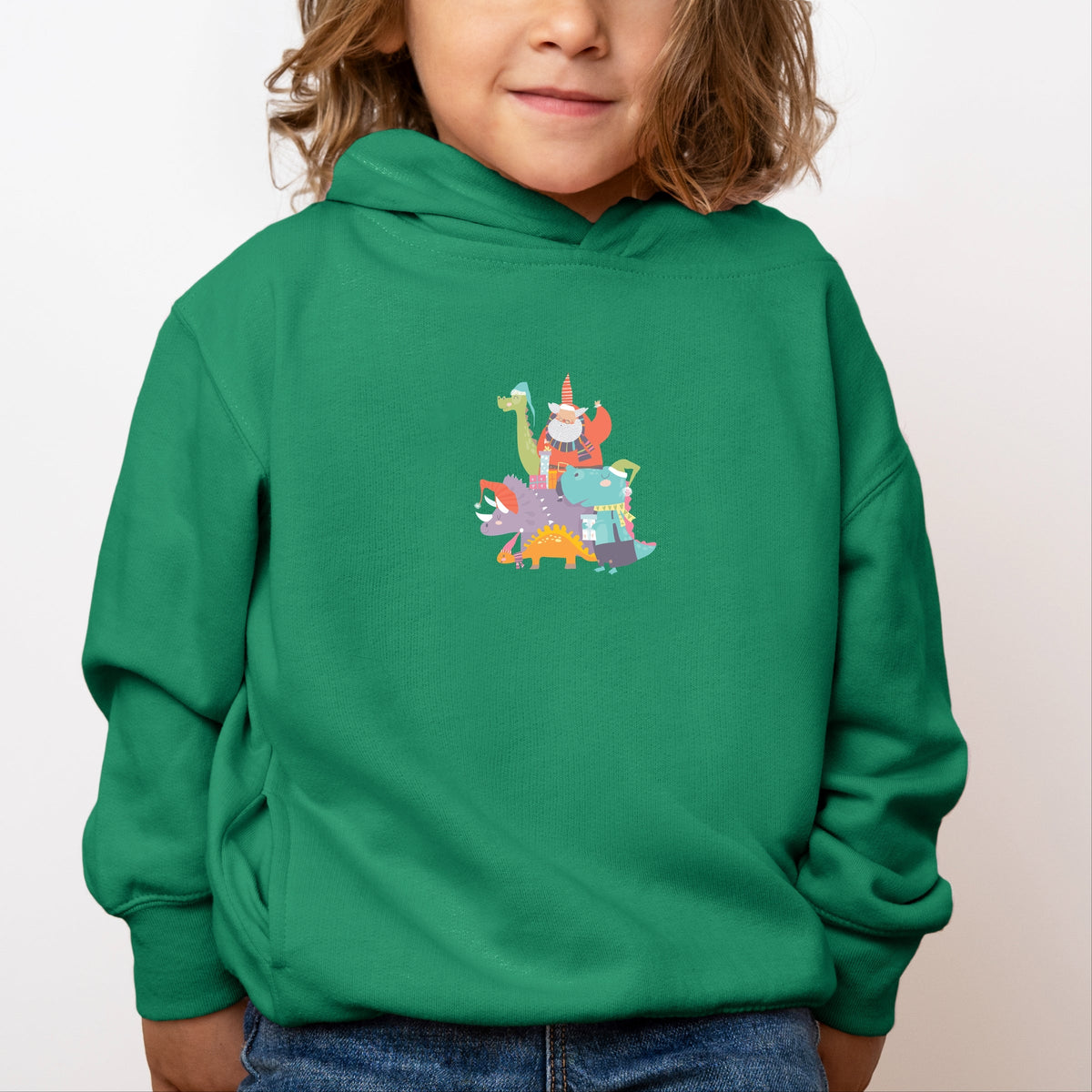 Santa and Dinosaurs - Toddler Hoodie