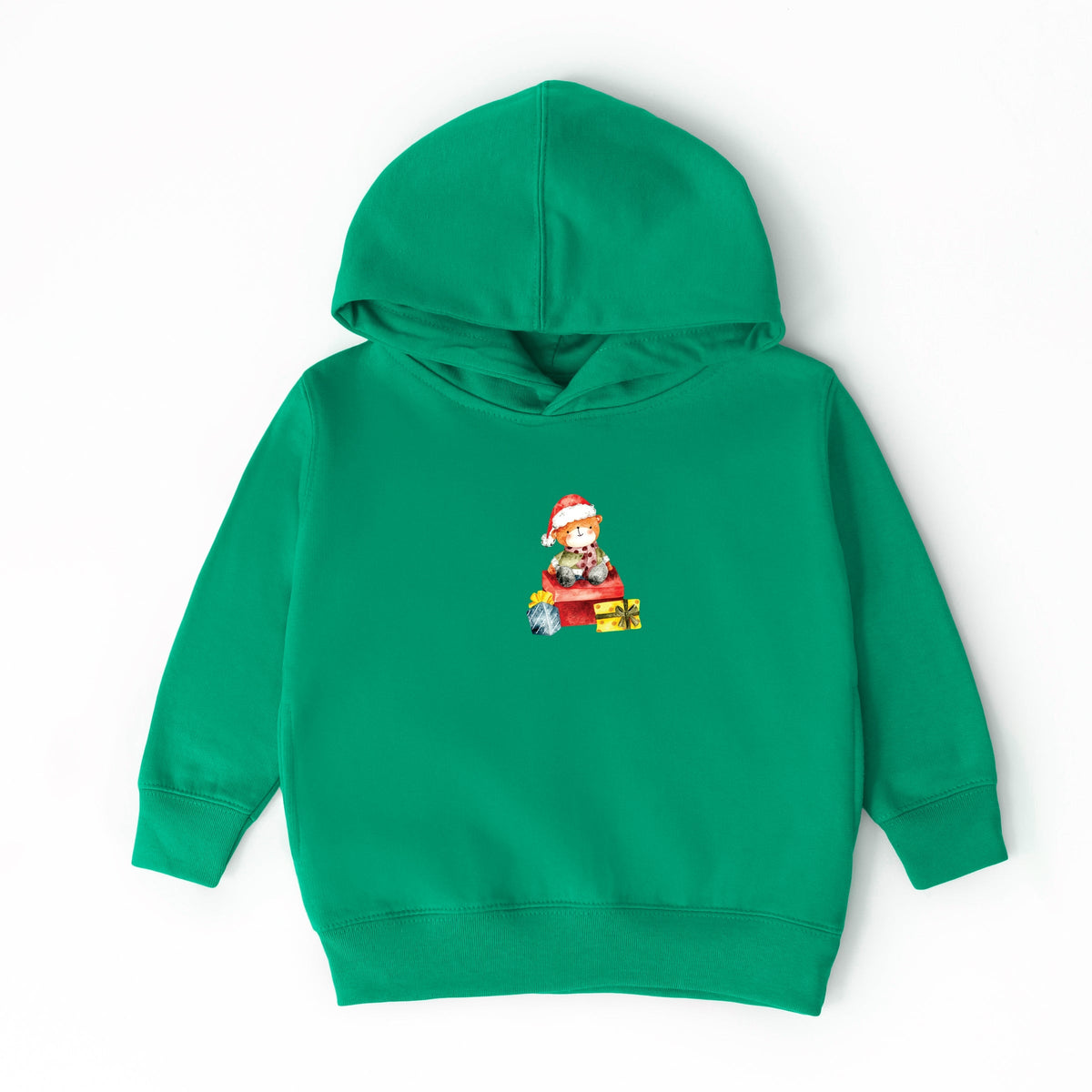 Watercolor Bear and Presents - Toddler Hoodie