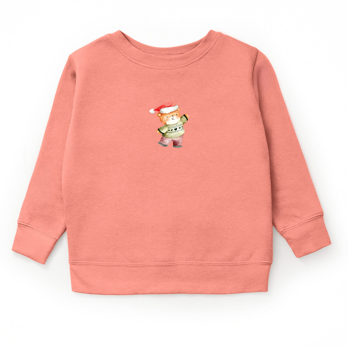 Watercolor Bear Green Sweater - Youth Graphic Sweatshirt