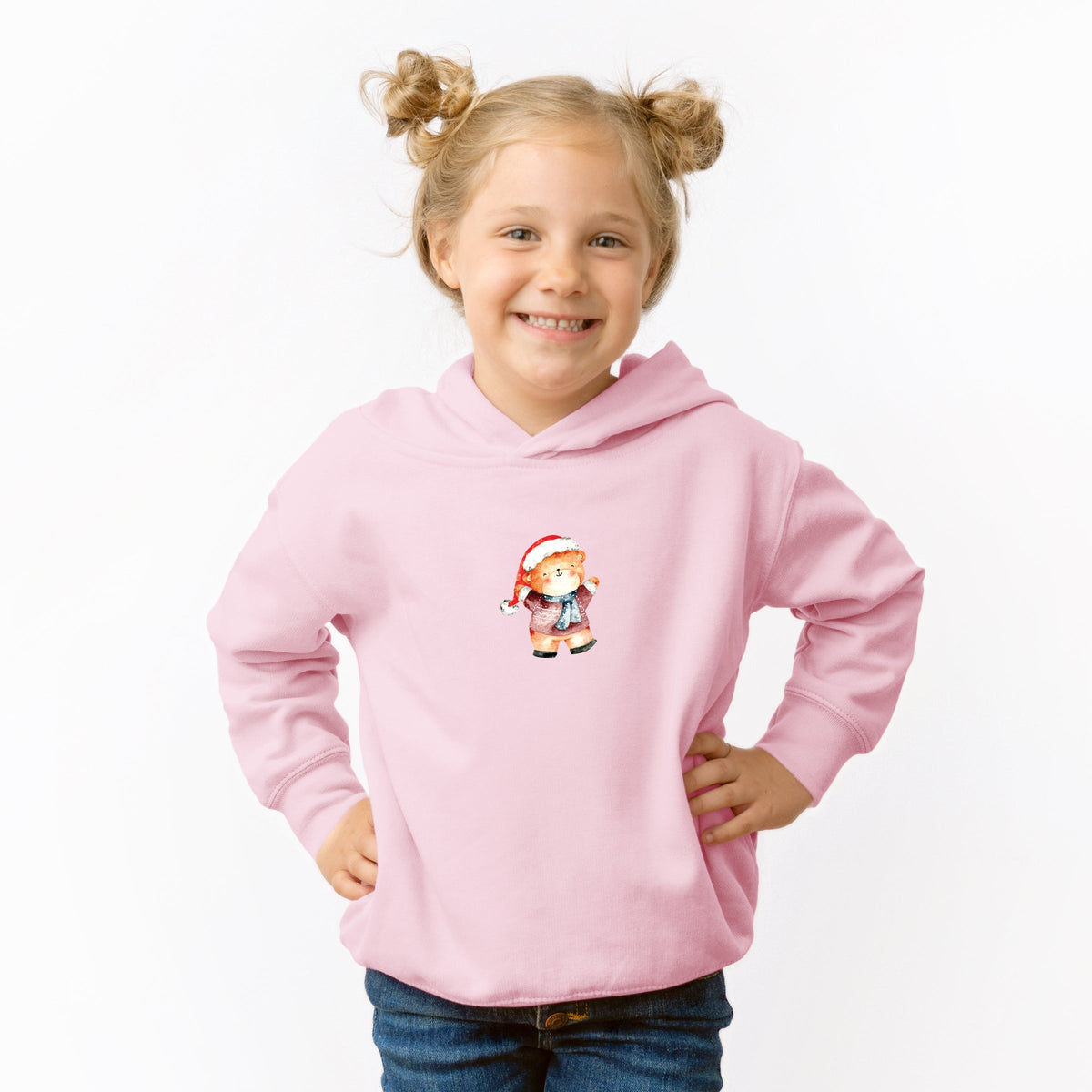 Watercolor Bear Scarf - Toddler Hoodie