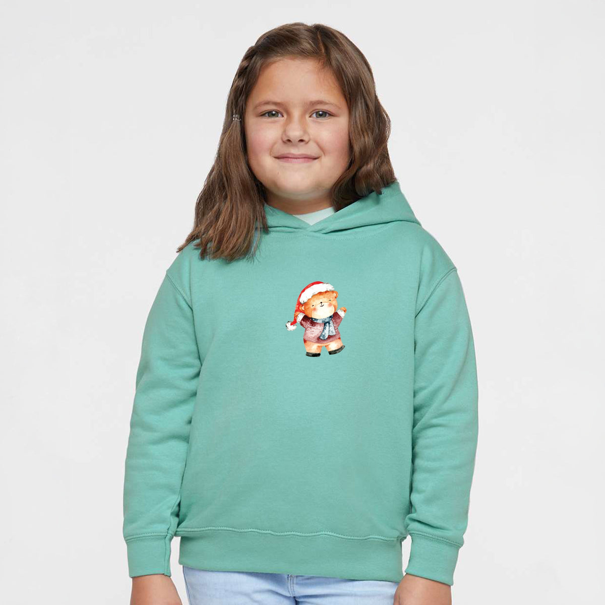 Watercolor Bear Scarf - Toddler Hoodie
