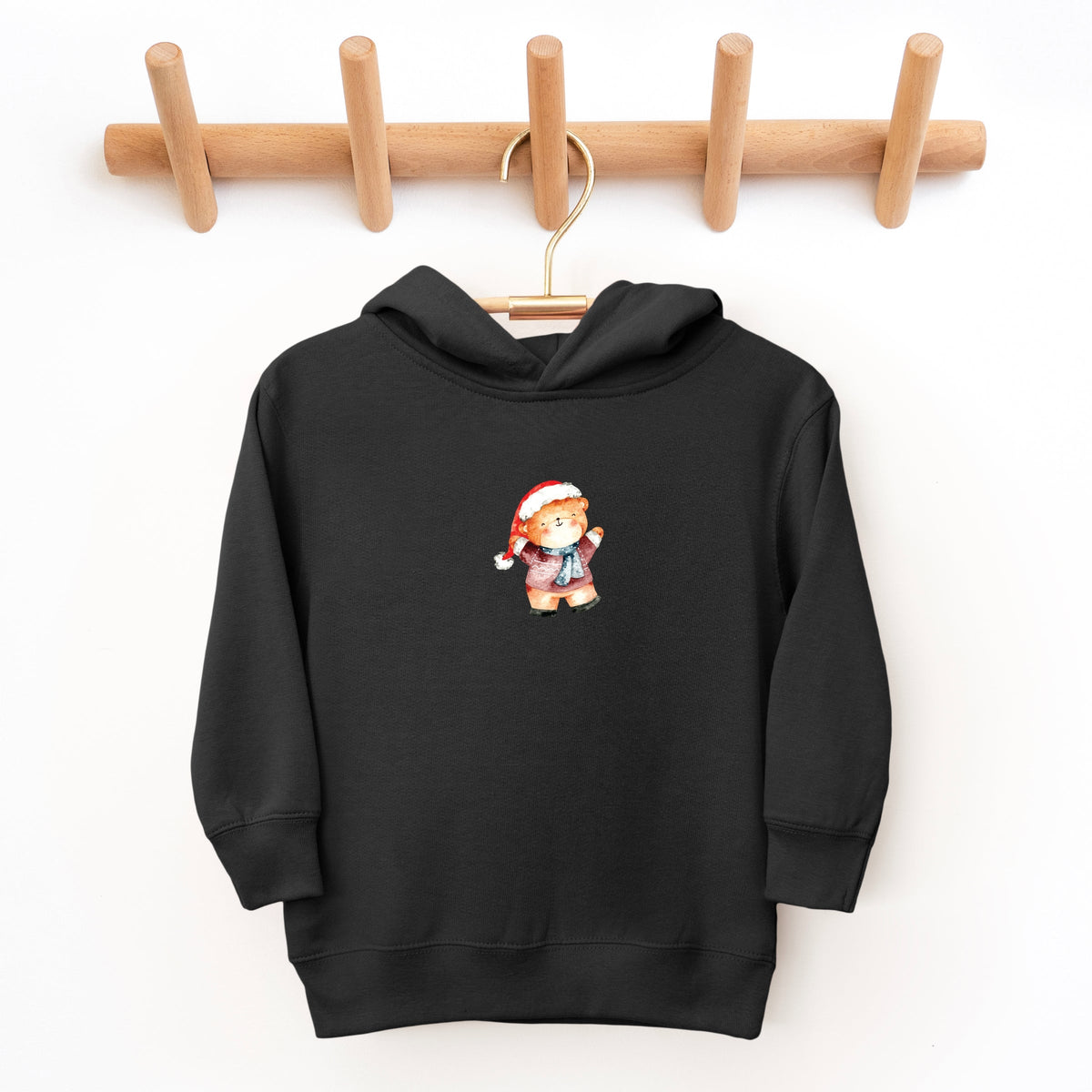 Watercolor Bear Scarf - Toddler Hoodie