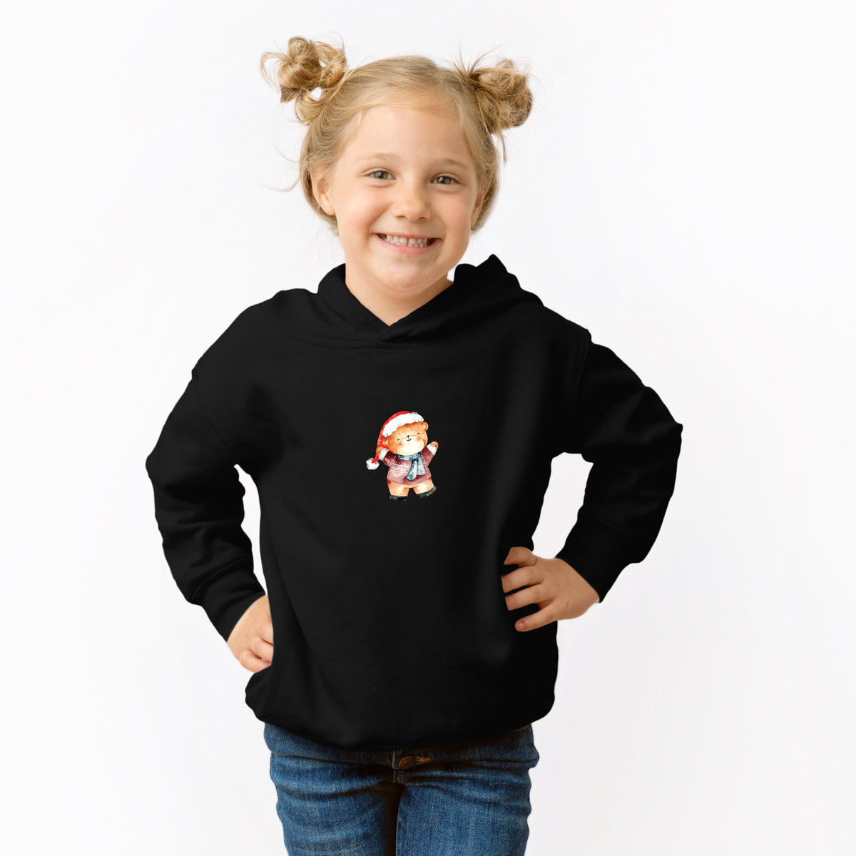 Watercolor Bear Scarf - Toddler Hoodie