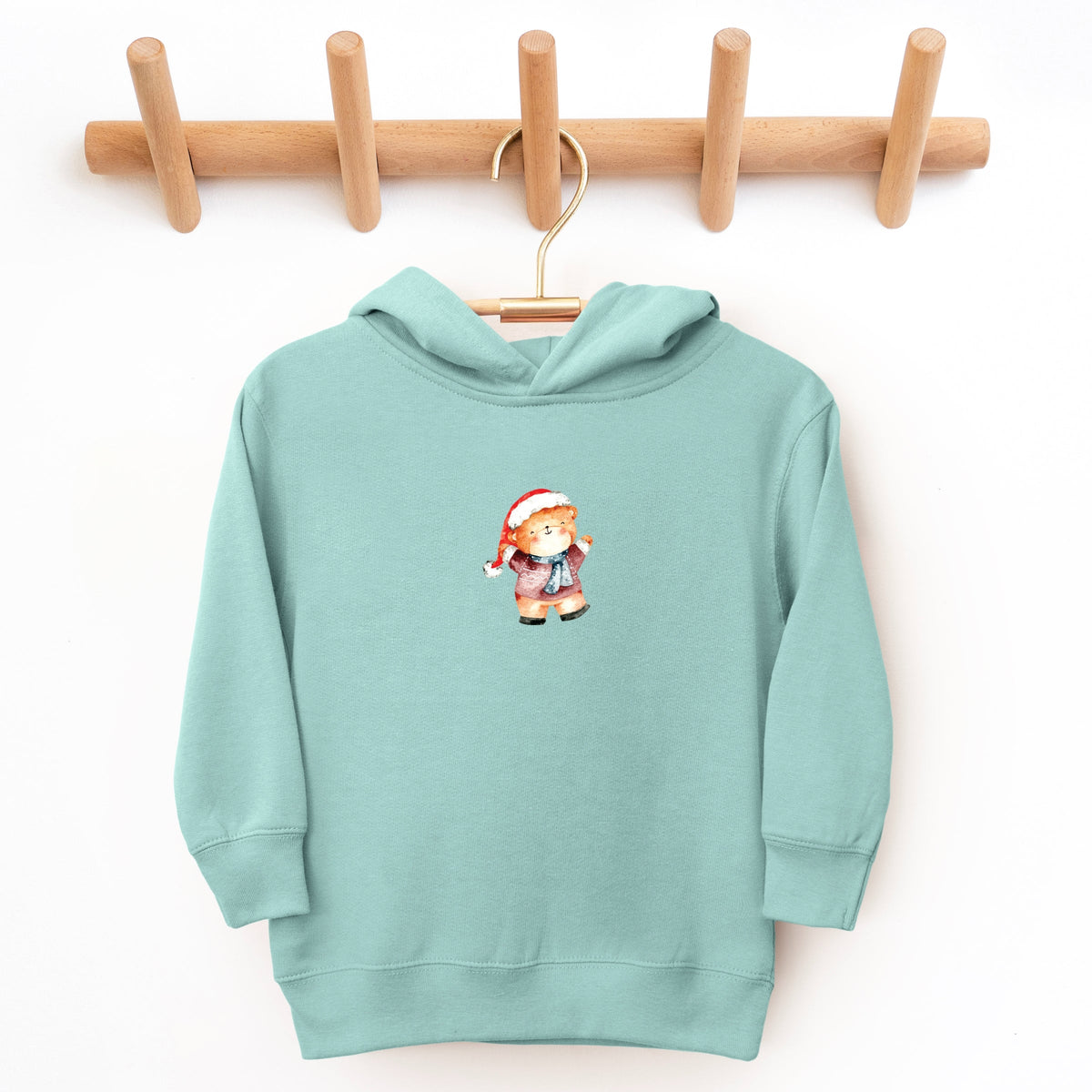 Watercolor Bear Scarf - Toddler Hoodie