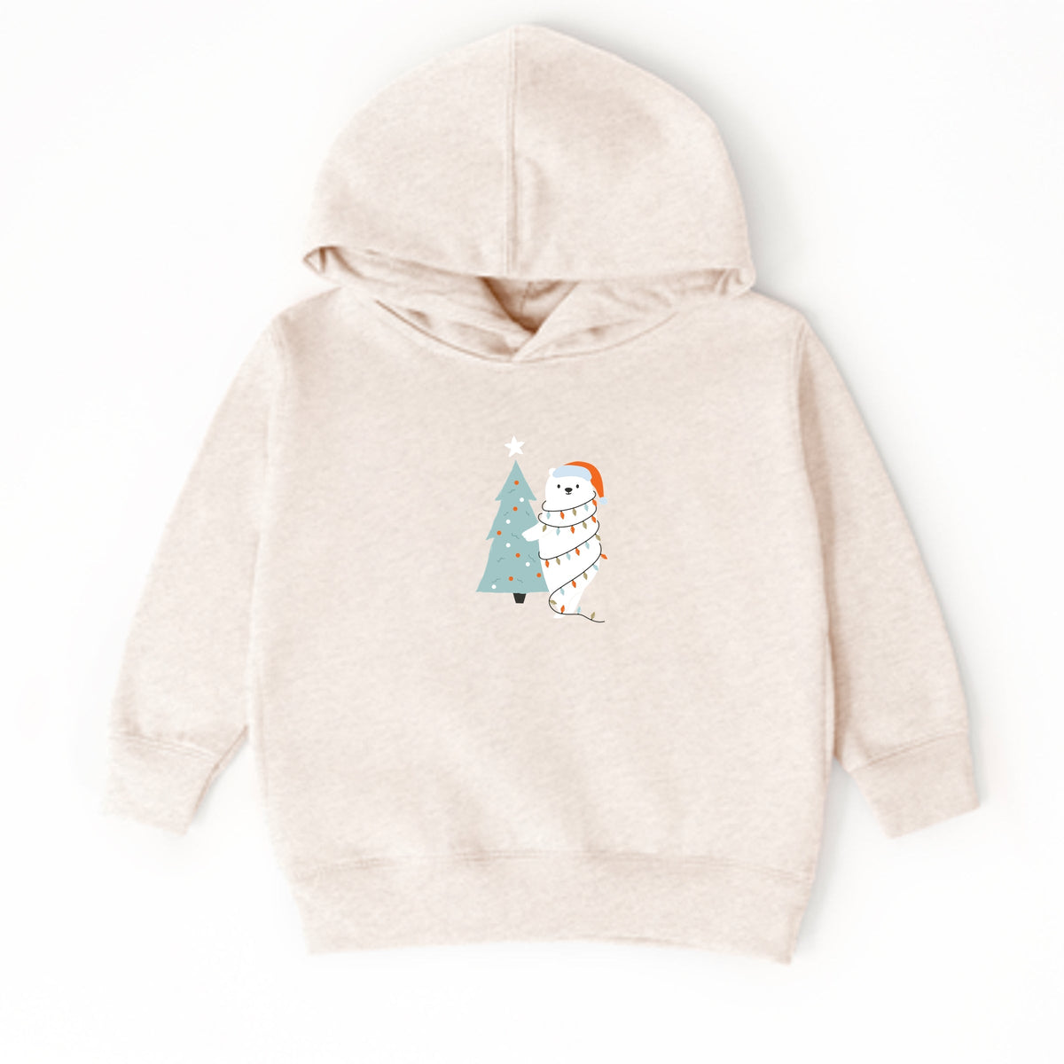 Polar Bear Christmas Tree - Toddler Hoodie