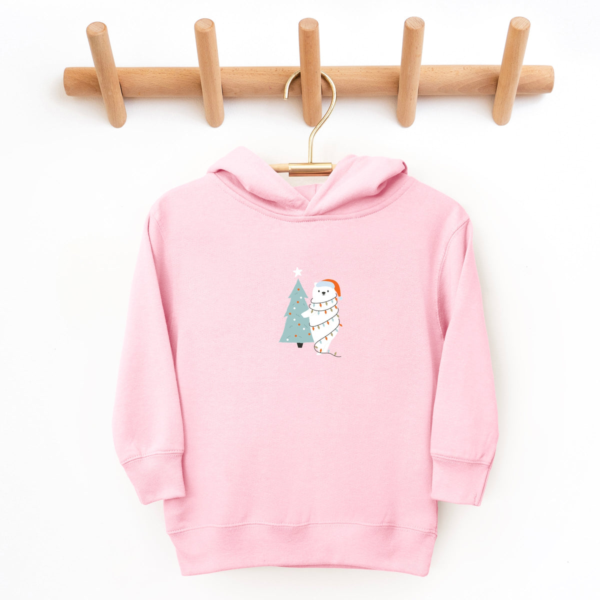Polar Bear Christmas Tree - Toddler Hoodie
