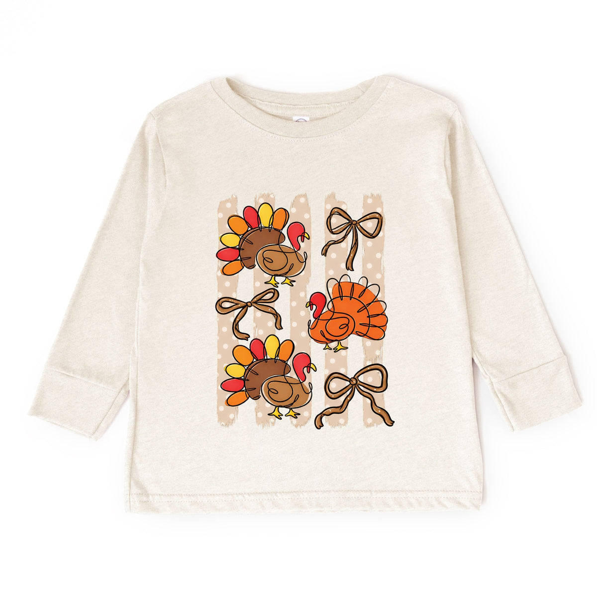 Turkey Linework - Toddler Long Sleeve Graphic Tee