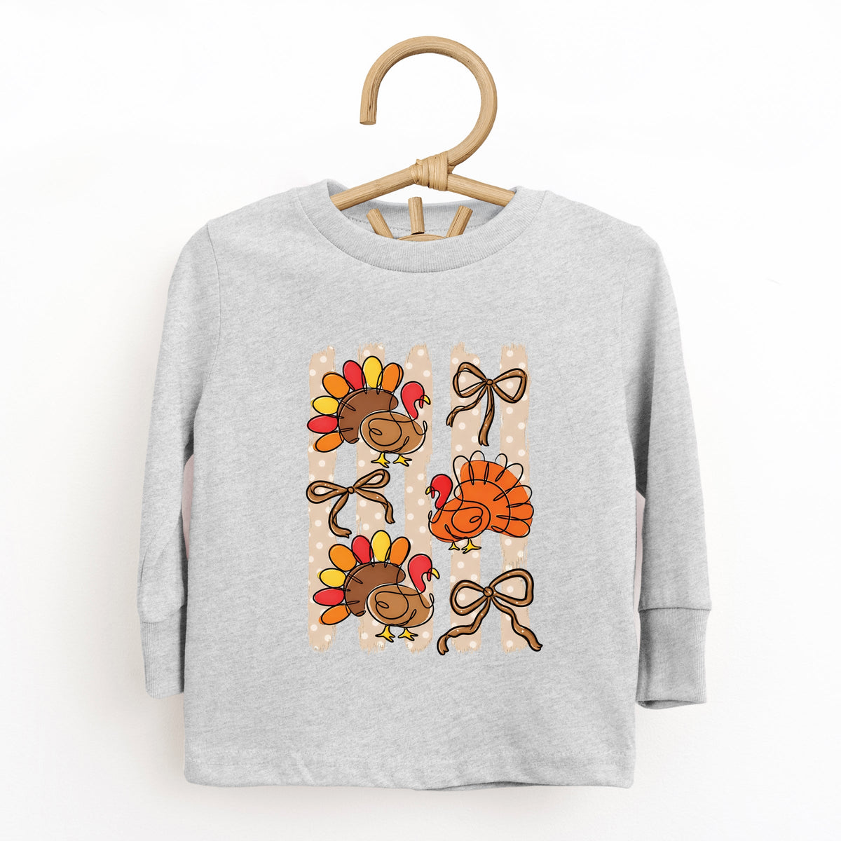 Turkey Linework - Toddler Long Sleeve Graphic Tee